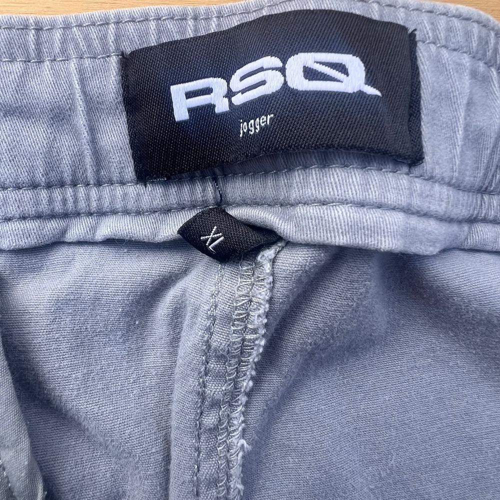 RSQ Mens Jogger Pants XL Light Blue Twill Elastic Waist Drawstring RN 108168 - Picture 5 of 11